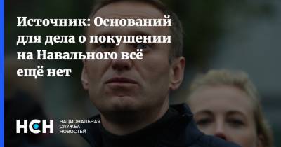Источник: Оснований для дела о покушении на Навального всё ещё нет