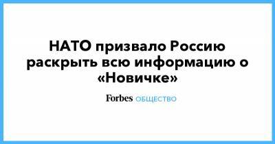 НАТО призвало Россию раскрыть всю информацию о «Новичке»