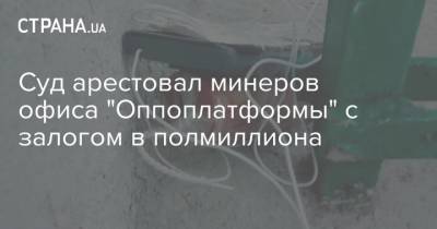 Суд арестовал минеров офиса "Оппоплатформы" с залогом в полмиллиона