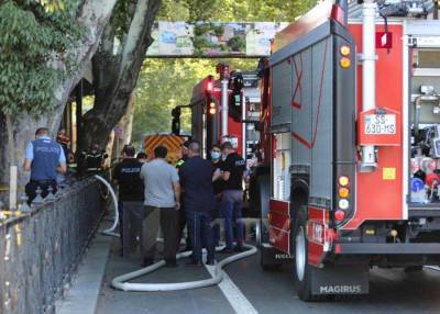 Полиция назвала причину взрыва возле филармонии в Тбилиси