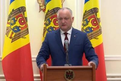 Президент Молдавии планирует досрочно обновить парламент и правительство