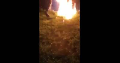 Жители Подмосковья пытались приготовить шашлык, устроили пожар и попали на видео