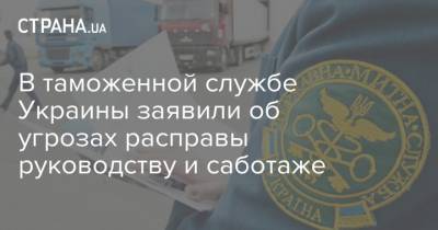 В таможенной службе Украины заявили об угрозах расправы руководству и саботаже - strana.ua - Украина