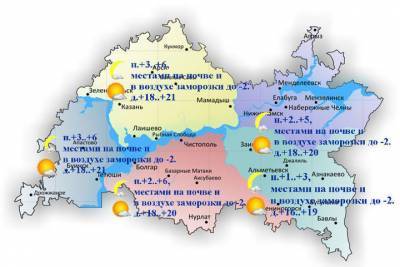 В Татарстане ожидаются заморозки