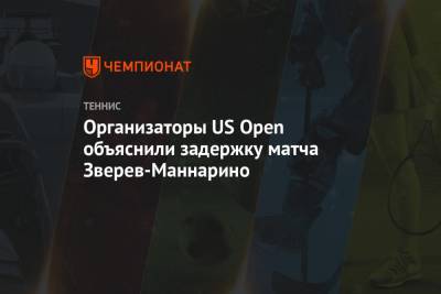 Организаторы US Open объяснили задержку матча Зверев-Маннарино