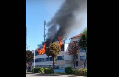 В Жлобине горело здание фабрики художественной инкрустации