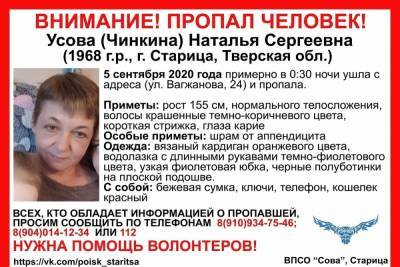 В Тверской области женщина ушла после полуночи и пропала