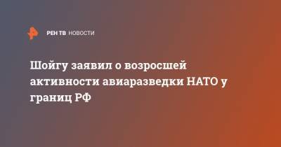Шойгу заявил о возросшей активности авиаразведки НАТО у границ РФ
