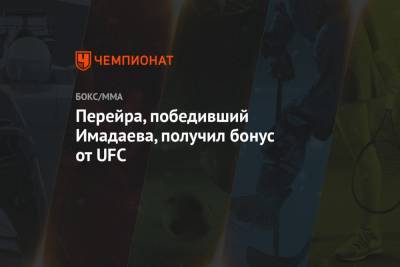 Перейра, победивший Имадаева, получил бонус от UFC