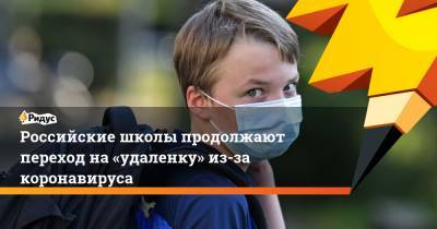 Российские школы продолжают переход на«удаленку» из-за коронавируса