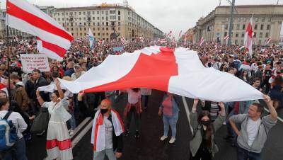 Во всех областях Белоруссии проходят массовые акции протеста