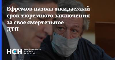 Ефремов назвал ожидаемый срок тюремного заключения за свое смертельное ДТП