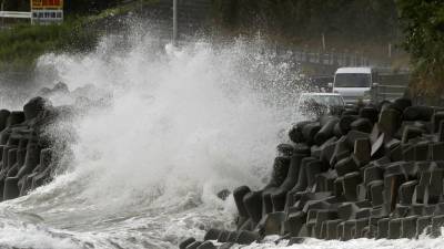 Тайфун «Хайшен» обрушился на южную часть Японии