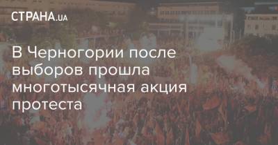 В Черногории после выборов прошла многотысячная акция протеста
