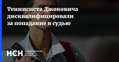 Теннисиста Джоковича дисквалифицировали за попадание в судью
