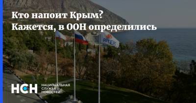 Кто напоит Крым? Кажется, в ООН определились