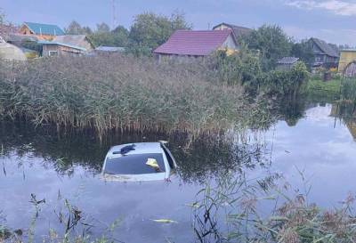Под Тверью женщина на Renault перепутала педали и утопила чужую легковушку в пруду