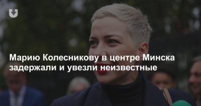 Марию Колесникову в центре Минска задержали и увезли неизвестные