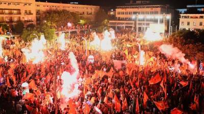 В столице Черногории прошла многотысячная уличная акция