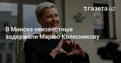 В Минске неизвестные задержали Марию Колесникову
