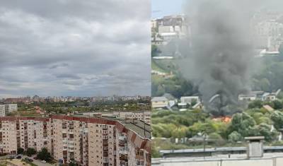 Жители Тюмени сообщили о пожаре в частном секторе на Щербакова