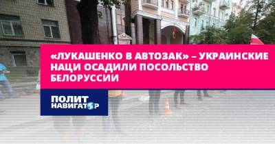 «Лукашенко в автозак» – украинские наци осадили посольство...