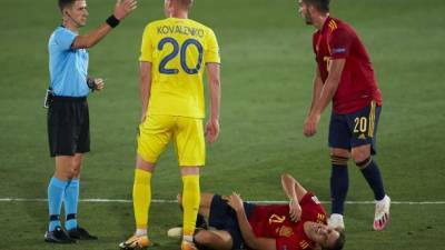 Украинец травмировал футболиста "Реала" в матче Испания - Украина