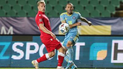 Сборная Беларуси на последних минутах вырвала победу над Казахстаном в Лиге наций