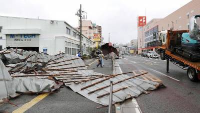 В Японии около 400 тыс. домов остались без света из-за тайфуна «Хайшен»