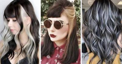 Стильный контрастный окрас — идеальный тренд для тёмных волос