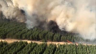 Мощная стена пламени едва не подобралась к населенным пунктам в Красноярском крае