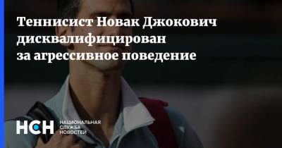 Теннисист Новак Джокович дисквалифицирован за агрессивное поведение