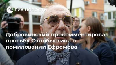 Добровинский прокомментировал просьбу Охлобыстина о помиловании Ефремова