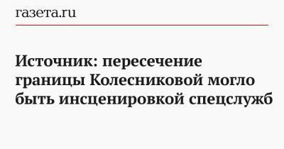 Источник: пересечение границы Колесниковой могло быть инсценировкой спецслужб