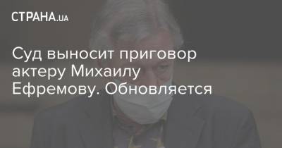 Суд выносит приговор актеру Михаилу Ефремову. Обновляется