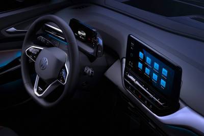 Volkswagen продемонстрировал интерьер электрокроссовера VW ID.4 и назначил его презентацию на 24 сентября [фото, видео]