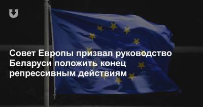 Совет Европы призвал руководство Беларуси положить конец репрессивным действиям