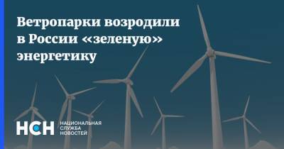 Ветропарки возродили в России «зеленую» энергетику