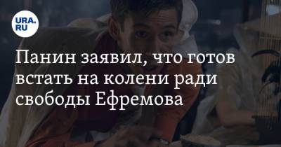 Панин заявил, что готов встать на колени ради свободы Ефремова