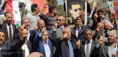 Новая демонстрация в поддержку Башара Асада прошла в окрестностях Камышлы
