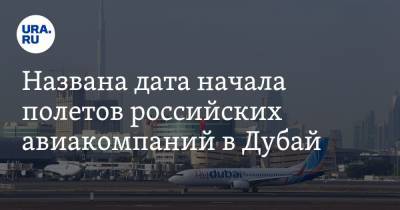 Названа дата начала полетов российских авиакомпаний в Дубай