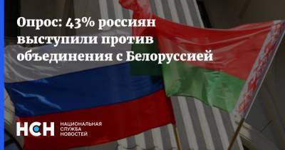 Опрос: 43% россиян выступили против объединения с Белоруссией