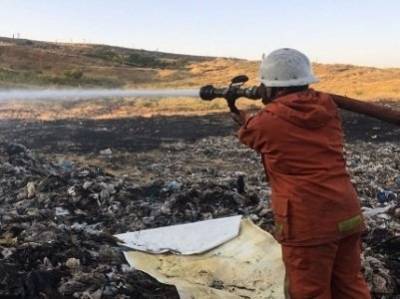 Пожар, вспыхнувший на мусорной свалке Нубарашена в Ереване, потушен