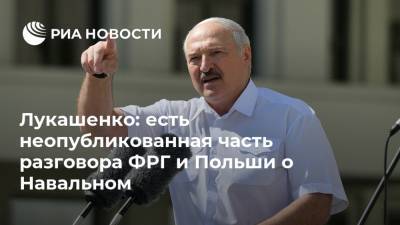 Лукашенко: есть неопубликованная часть разговора ФРГ и Польши о Навальном
