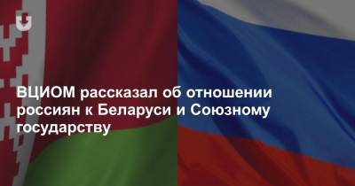 ВЦИОМ рассказал об отношении россиян к Беларуси и Союзному государству