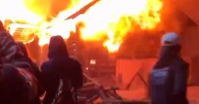 Во время съемок фильма о пожаре в Москве 1812 года загорелись декорации