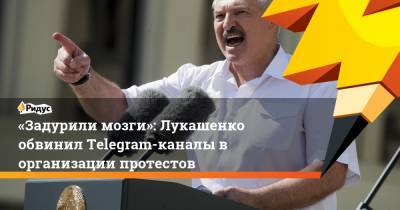 «Задурили мозги»: Лукашенко обвинил Telegram-каналы в организации протестов