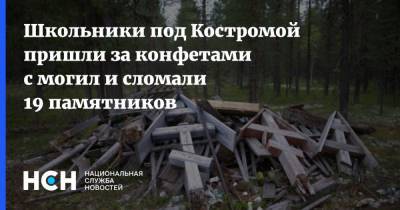 Школьники под Костромой пришли за конфетами с могил и сломали 19 памятников