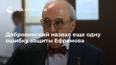 Добровинский назвал еще одну ошибку защиты Ефремова