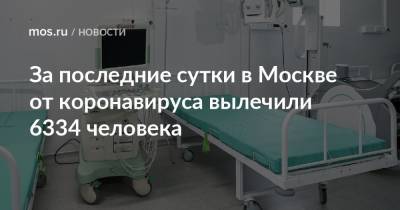 За последние сутки в Москве от коронавируса вылечили 6334 человека